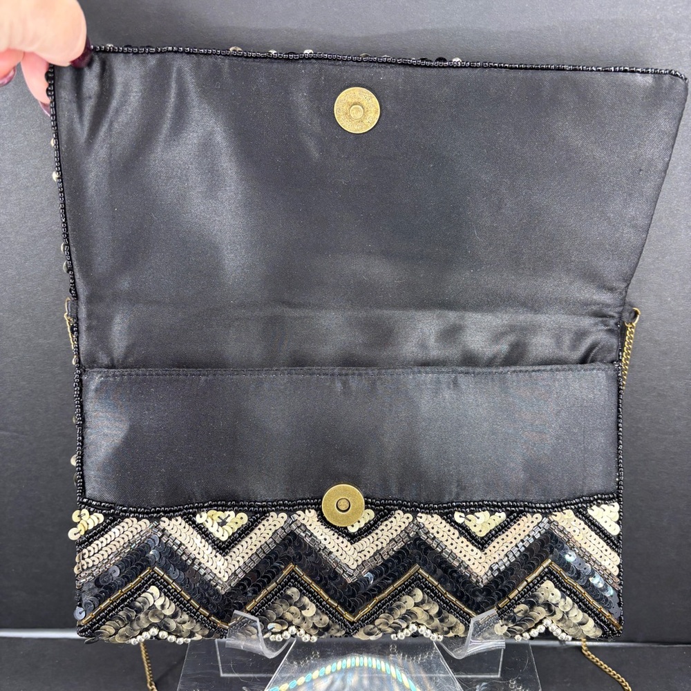 Beaded‎ Sequin Clutch Evening Bag Hand Made in India - Picture 6 of 15